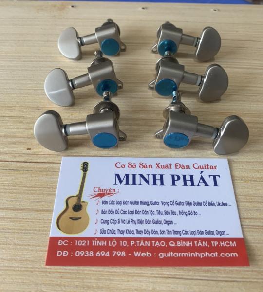 Khóa đàn guitar acoustic màu bạc (khóa đúc)